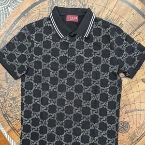 COPY - Black Patterned Polo Shirt